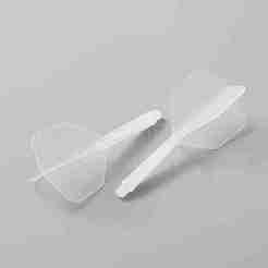 Abs ダーツ シャフトとフライト  スリムな形状  ホワイト  78x32x32mm  ピン：4mm&nbsp;FIND-WH0143-67C
