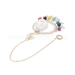 Natural Gemstone Bead Pendant Decorations&nbsp;HJEW-TA00014
