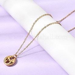 304 Stainless Steel Oval Pendant Necklaces & Bracelets & Stud Earrings Sets&nbsp;SJEW-P008-02G