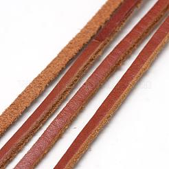 レザーコード  チョコレート  3x2mm  約100ヤード/束（300フィート/束）&nbsp;WL-R007-3x2-03