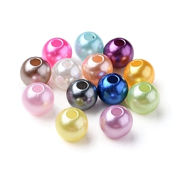 13 Style Spray Painted ABS Plastic Imitation Pearl Beads&nbsp;OACR-YW0001-41