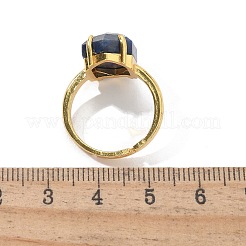 Hexagon Natural & Synthetic Gemstone Finger Rings&nbsp;RJEW-B113-02G