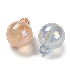 UV Plating Luminous Rainbow Iridescent Acrylic Beads&nbsp;LACR-R001-16A