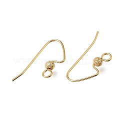 Brass Earring Hooks&nbsp;KK-CBA1A60-15G