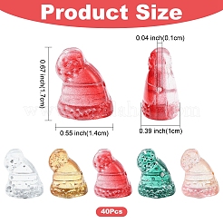 40Pcs Christmas Theme Transparent Glass Beads&nbsp;GLAA-FS0001-87B