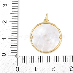Natural White Shell Pendants&nbsp;KK-P339-03G