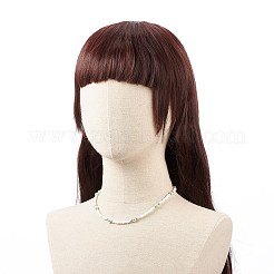 プラスチック & ガラス パール & シード ビーズ ブレスレットとネックレス  女性のためのジュエリーセット  薄緑  7-1/2インチ（19cm）  440mm&nbsp;SJEW-JS01255