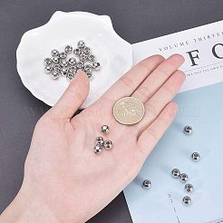 304ステンレススチールスペーサービーズ  ロンデル  ステンレス鋼色  8x6mm  穴：3mm  100個/箱&nbsp;STAS-NB0004-18