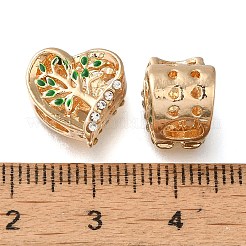 Rack Plating Alloy Enamel European Beads&nbsp;PALLOY-A009-22G