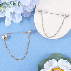 Zinc Alloy Hanging Chain Brooches&nbsp;FIND-GF0006-87C
