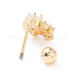 Snowflake Clear Cubic Zirconia Stud Earrings for Women&nbsp;EJEW-A065-03G