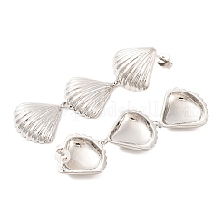 Brass Cubic Zirconia Stud Earrings for Women&nbsp;EJEW-U015-11P