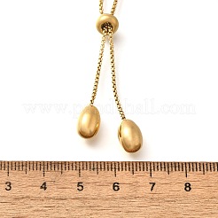304 Stainless Steel Teardrop Pendant Lariat Necklaces for Women&nbsp;NJEW-U031-01G
