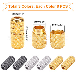 24 Sets 3 Colors Brass Capsule Lace Lock Buckles&nbsp;KK-PH0001-68