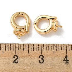 真鍮ヒートンキャップ  カドミウムフリー＆ニッケルフリー＆鉛フリー  18KGP本金メッキ  12x8x5mm  ピン：1mm&nbsp;KK-K378-09G