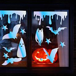 3 Sheets 3 Styles Halloween Laser PVC Waterproof Car Stickers&nbsp;DIY-GF0007-24