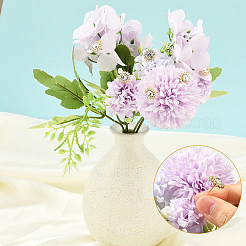 合金クリスタルラインストーンヘッドピン16個  結婚式の花束の装飾用  ゴールドカラー  13.5~14mm&nbsp;FIND-SP0004-63G