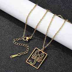 304 Stainless Steel Necklace&nbsp;NJEW-D330-01G-08
