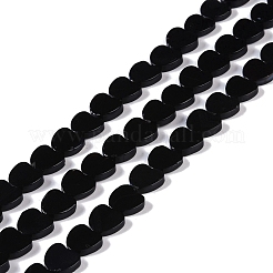 天然ブラックオニキス(染色&加熱)ビーズ連売り  ハート  10x10.5x3mm  穴：0.7mm  約41~42個/連  15.55''~15.94''（39.5~40.5センチメートル）&nbsp;G-NH0011-G05-01