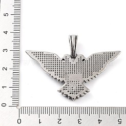 304ステンレスペンダント  鳥のチャーム  アンティークシルバー  49x35x4mm  穴：4.8x7mm&nbsp;STAS-R225-31AS