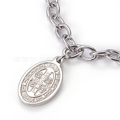 Tarnish Resistant 304 Stainless Steel Charm Bracelets&nbsp;BJEW-O169-02