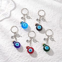 Handmade Evil Eye Bottle Lampwork Keychains&nbsp;KEYC-JKC01439