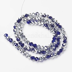 Electroplate Transparent Glass Beads Strands&nbsp;EGLA-A034-T6mm-M09