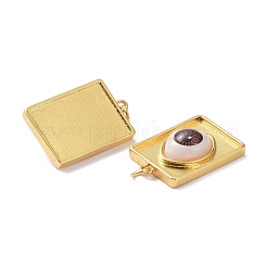 Brass Resin Pendants&nbsp;KK-P204-18G
