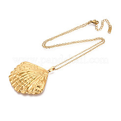 304 Stainless Steel Pendant Necklaces&nbsp;NJEW-T018-13G