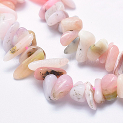 天然石ピンクオパールビーズ連売り  チップ  4~16x4~8mm  穴：0.8mm  15.7インチ&nbsp;G-K256-29A
