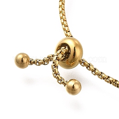 Ion Plating(IP) 304 Stainless Steel Box Chain Slider Bracelets&nbsp;BJEW-M233-06G