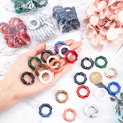 300g 10 Colors Acrylic Linking Rings&nbsp;OACR-PH0001-51