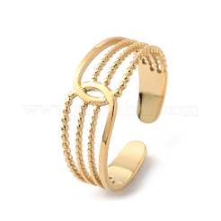 304 Stainless Steel Hollow Knot Open Cuff Rings&nbsp;RJEW-D002-08G