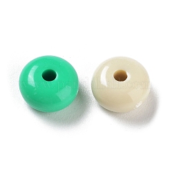 不透明＆蓄光アクリルビーズ  ロンデル  ミックスカラー  8x4.5mm  穴：1.8mm  約2500個/500g&nbsp;OACR-A027-17