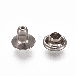 真鍮装飾リベット  アクリルと  洋服バッグシューズレザークラフト  プラチナ  6x6mm&nbsp;KK-TAC001-76B