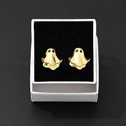 Ghost Brass Stud Earrings&nbsp;EJEW-B149-01G-02