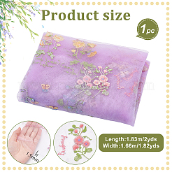 2 Yards Polyester Embroidery 3D Flower Mesh Fabrics&nbsp;DIY-WH0622-383D