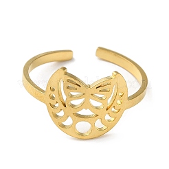 304 Stainless Steel Open Cuff Ring&nbsp;LS-RJEW-C063-02G