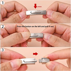 Tarnish Resistant 304 Stainless Steel Bayonet Clasps&nbsp;STAS-P158-01C-P
