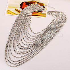 Alloy Box Chain Multi-Layered Necklaces for Women&nbsp;FS-WG891B2-02