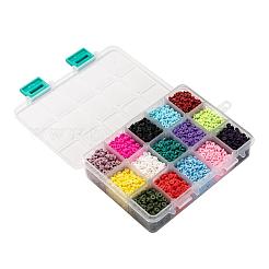 15 Colors Handmade Polymer Clay Beads&nbsp;CLAY-JP0001-04-4mm