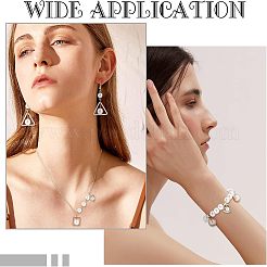 80Pcs 4 Style ABS Plastic Imitation Pearl Pendants&nbsp;PACR-CA0001-11