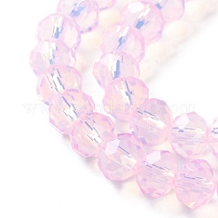 Baking Paint Transparent Glass Beads Strands&nbsp;X-DGLA-A034-J8MM-D09