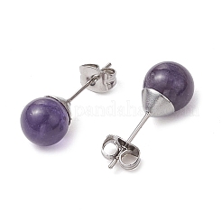 Natural Mixed Stone Stud Earrings&nbsp;EJEW-JE06284
