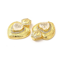 Rack Plating Brass & Rhinestone Pendants&nbsp;KK-H438-07G-06