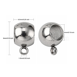 Tarnish Resistant Rondelle 201 Stainless Steel Tube Bails&nbsp;STAS-R075-22