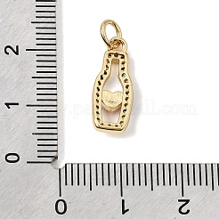 Brass Micro Pave Colorful Cubic Zirconia Pendants&nbsp;KK-CBA960E-03A-G