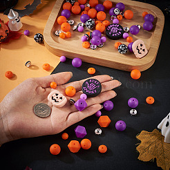 72Pcs 10 Styles Silicone Focal Beads&nbsp;SIL-TA0003-23