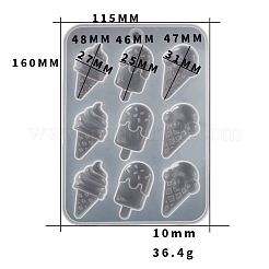 Food Grade Ice Cream DIY Silicone Cabochon Molds&nbsp;PW-WG37455-01