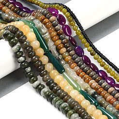天然石ビーズ連売り  混合形状（ランダム形状）  4~60x4~57mm  穴：1~2mm  14.5インチ〜15.1インチ（37~38.5cm）&nbsp;G-F513-04